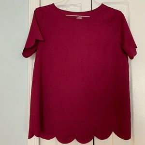 NWOT Scalloped Blouse